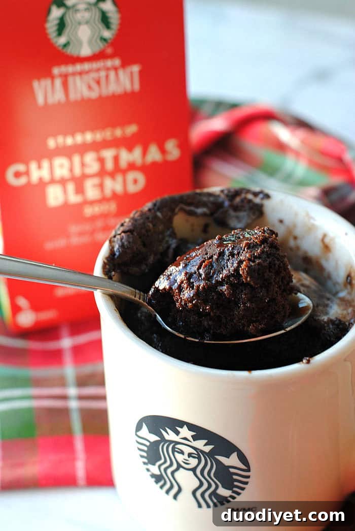 Eggnog Mocha Mug Cake: Single-Serve Microwave Recipe 5 Eggnog Mocha Mug Cake