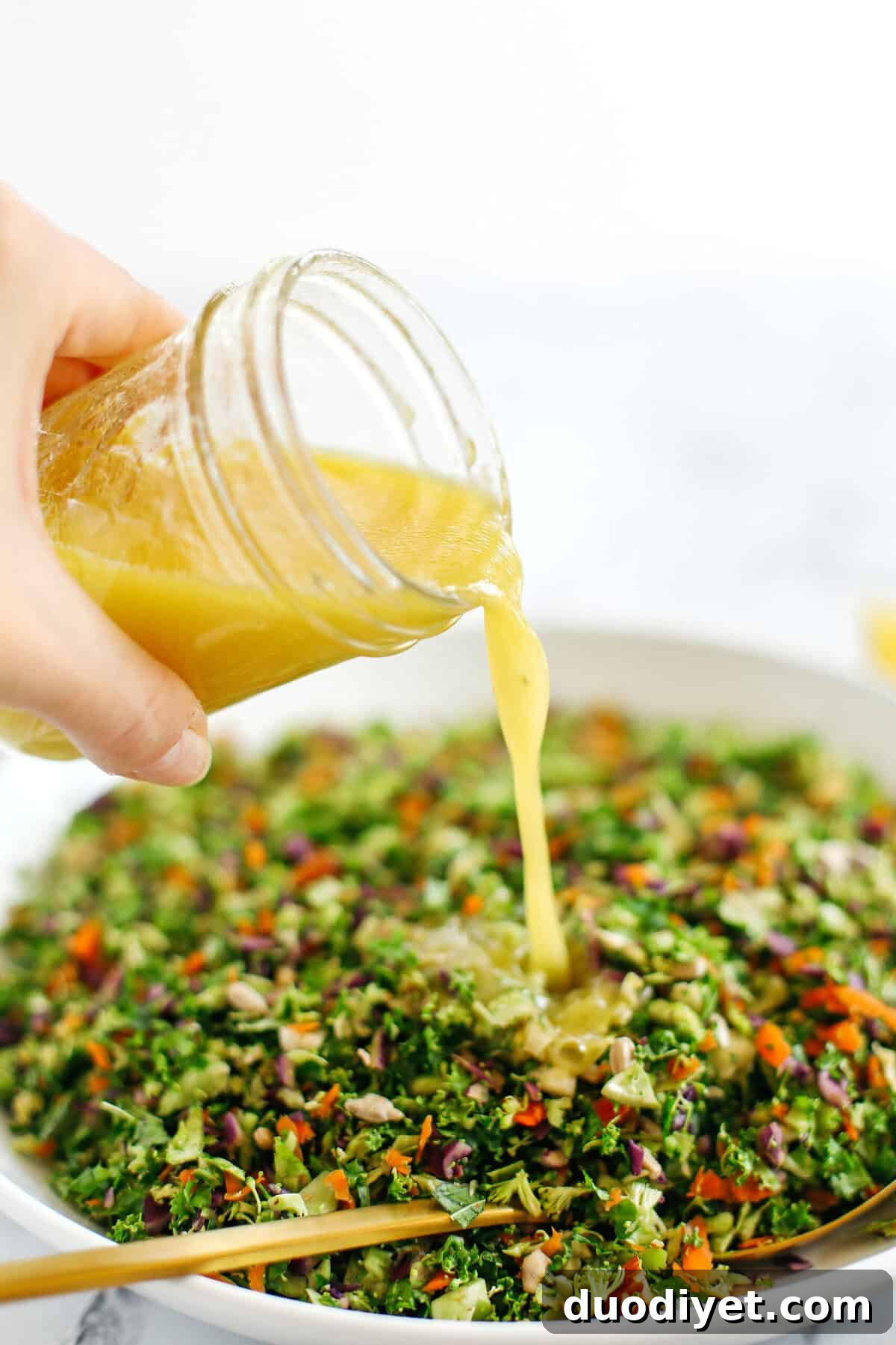 Large bowl of detox salad ready to serve