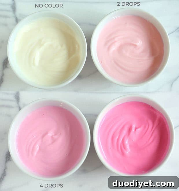 Ombre Yogurt Dipped Strawberries Recipe 3 Ombre colors for yogurt dipping