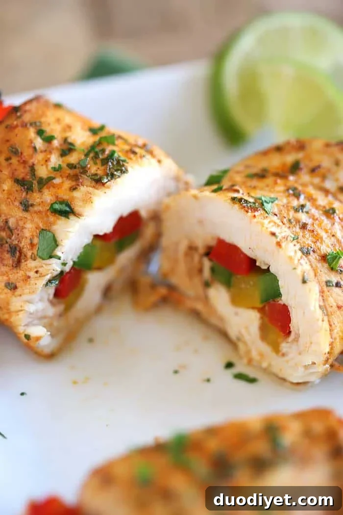 Oven-Baked Cheesy Chicken Fajita Roll-Ups 3 Easy low-carb chicken fajita roll-ups ready to bake