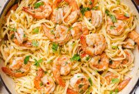 Shrimp Scampi with Garlic and Lemon (Light Low-Calorie Recipe)