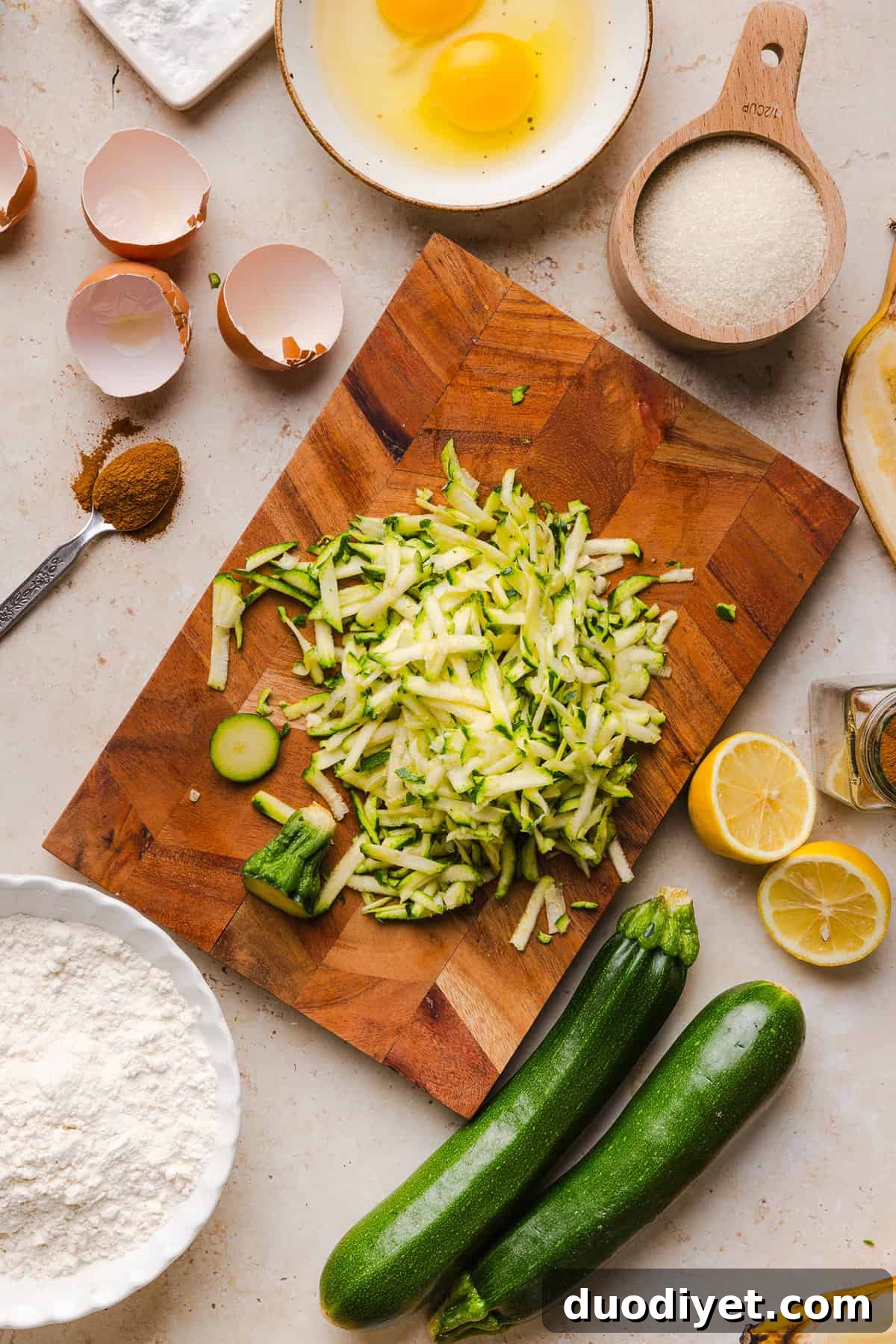 Sliced zucchini banana bread