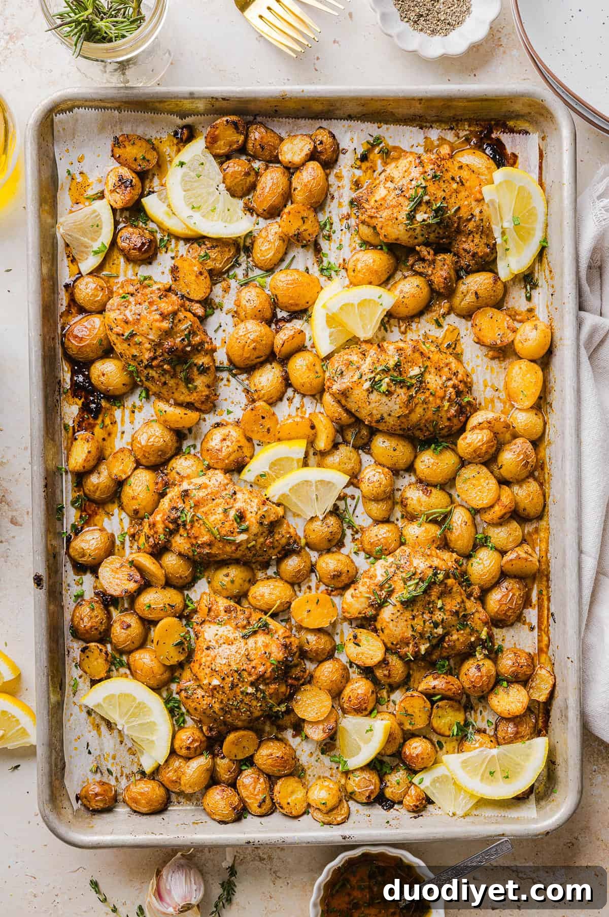 30 Back-to-School Lunch and Snack Recipes Kids Will Love 27 Sheet Pan Lemon Herb Chicken and Potatoes