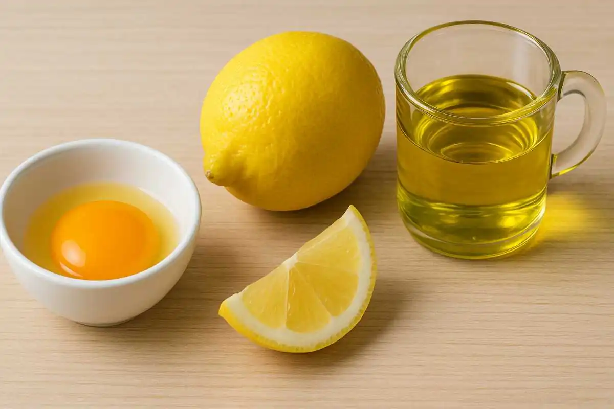 Çiğ Yumurta Sarısı Zeytinyağı Limon Karışımı